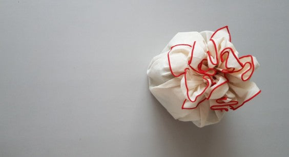 Eco-Friendly Cotton Muslin Bojagi 5-Pack – Red (70×70 cm) | Zero-Waste Gift Wrap