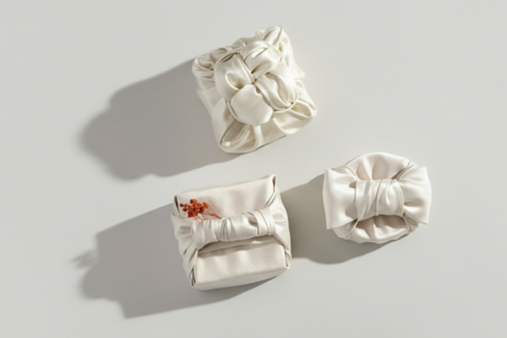 bojagi gift wrap ivory,  ivory background
