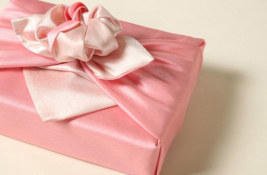 Reversible Silk-Style Double-Layer Bojagi 3-Pack – Rose Pink & Ivory (80×80 cm, Code 111) | 100% Polyester Slub