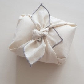 Eco-Friendly Cotton Muslin Bojagi 5-Pack – Gray (70×70 cm) | Zero-Waste Gift Wrap