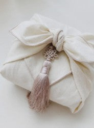 Eco-Friendly Cotton Muslin Bojagi 5-Pack – Beige (70×70 cm) | Zero-Waste Gift Wrap