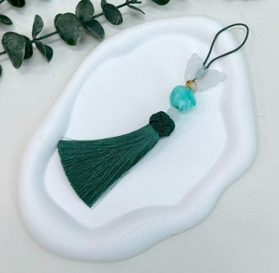 Korean Butterfly Bell Norigae – Green (Bojagi Gift Wrap Charm, Single)