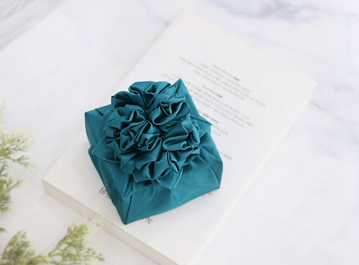 bojagi gift wrap —Water Blue  — 1200×800 banner — solid #F2F3F1 background