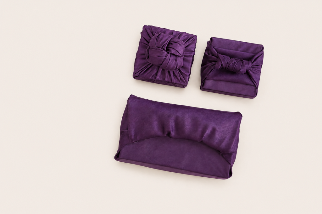 Slub Single-Layer Bojagi — Deep Purple (Single, 45–130 cm)