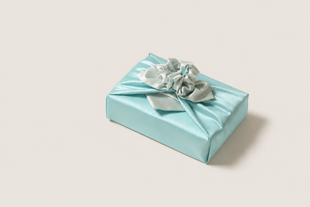 Slub Double-Layer Reversible Bojagi — Pastel Blue / Ivory (Single, 50–150 cm)