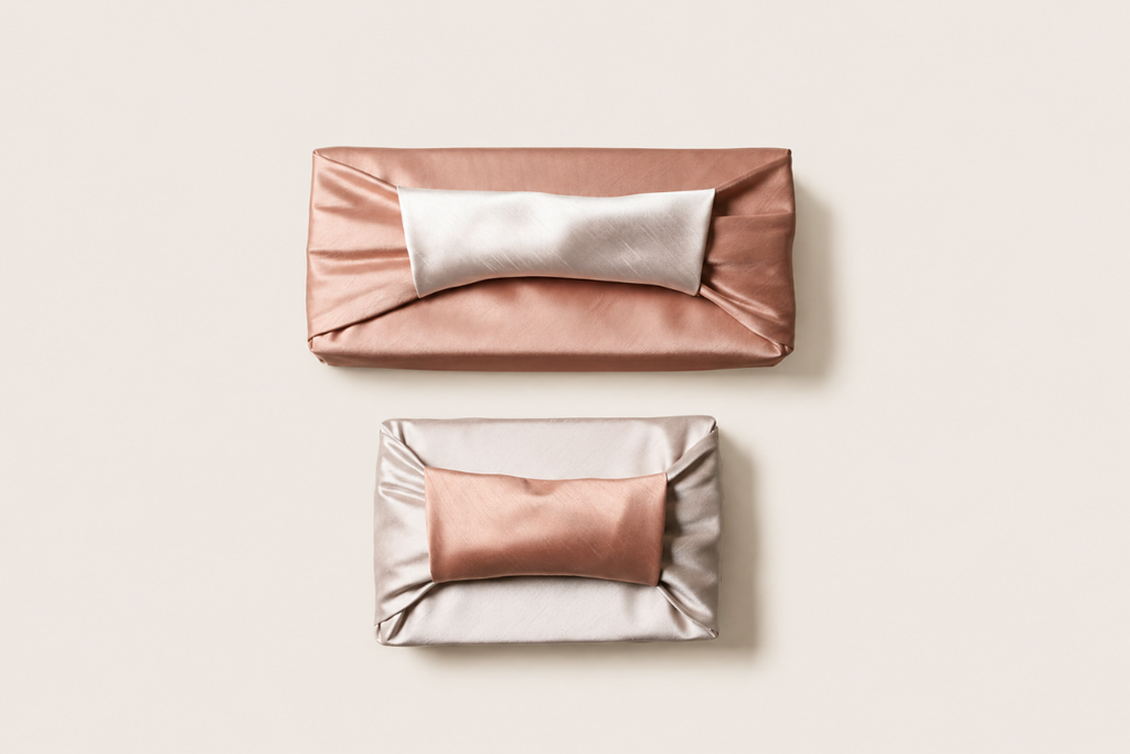 Slub Double-Layer Reversible Bojagi — Nude Beige / Ivory (Single, 50cm ~ 150cm)