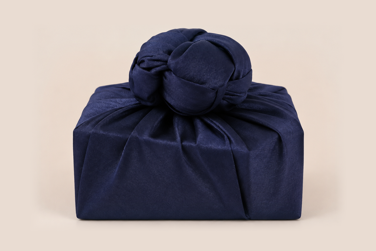 Slub Single Layer Bojagi Deep Navy 45 130Cm — front hero view