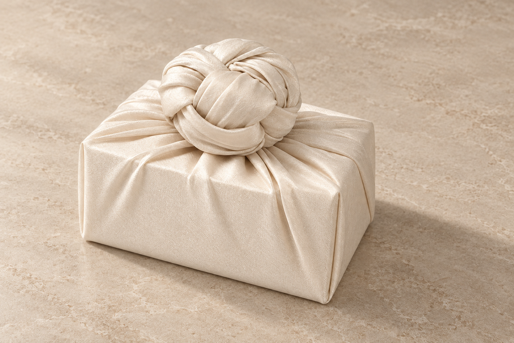 Slub Single Layer Bojagi Ivory 45 130Cm — side editorial view