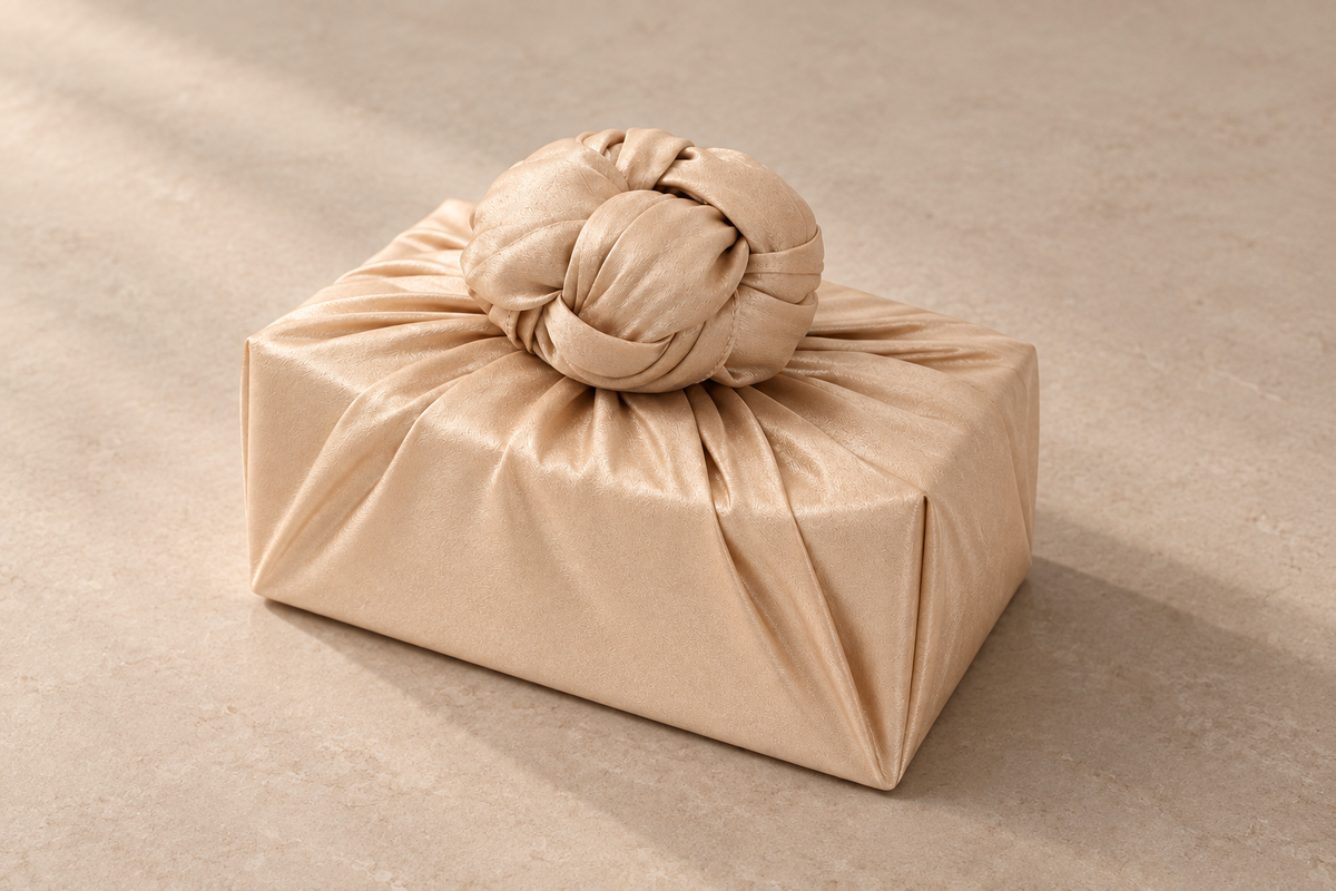 Slub Single Layer Bojagi Milk Beige 45 130Cm — side editorial view
