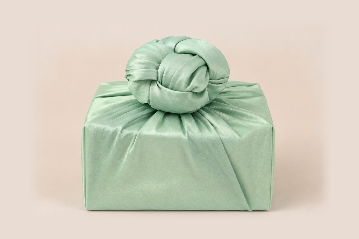 Slub Single Layer Bojagi Pastel Green 45 130Cm — front hero view