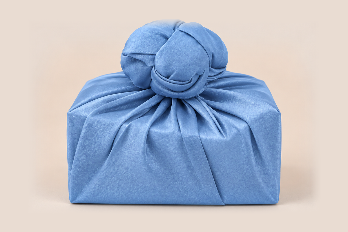 Slub Single Layer Bojagi Sky Blue 45 130Cm — front hero view